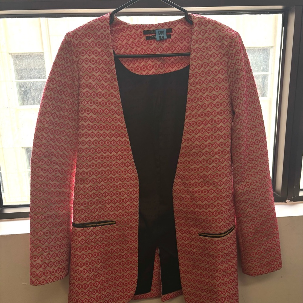 Scotch & Soda Pink Blazer Tailored Suit Jacket